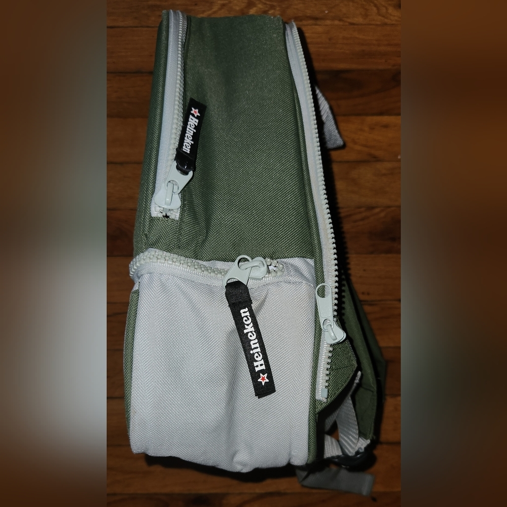 Heineken Beer Bookbag Green|Grey - Picture 3 of 7